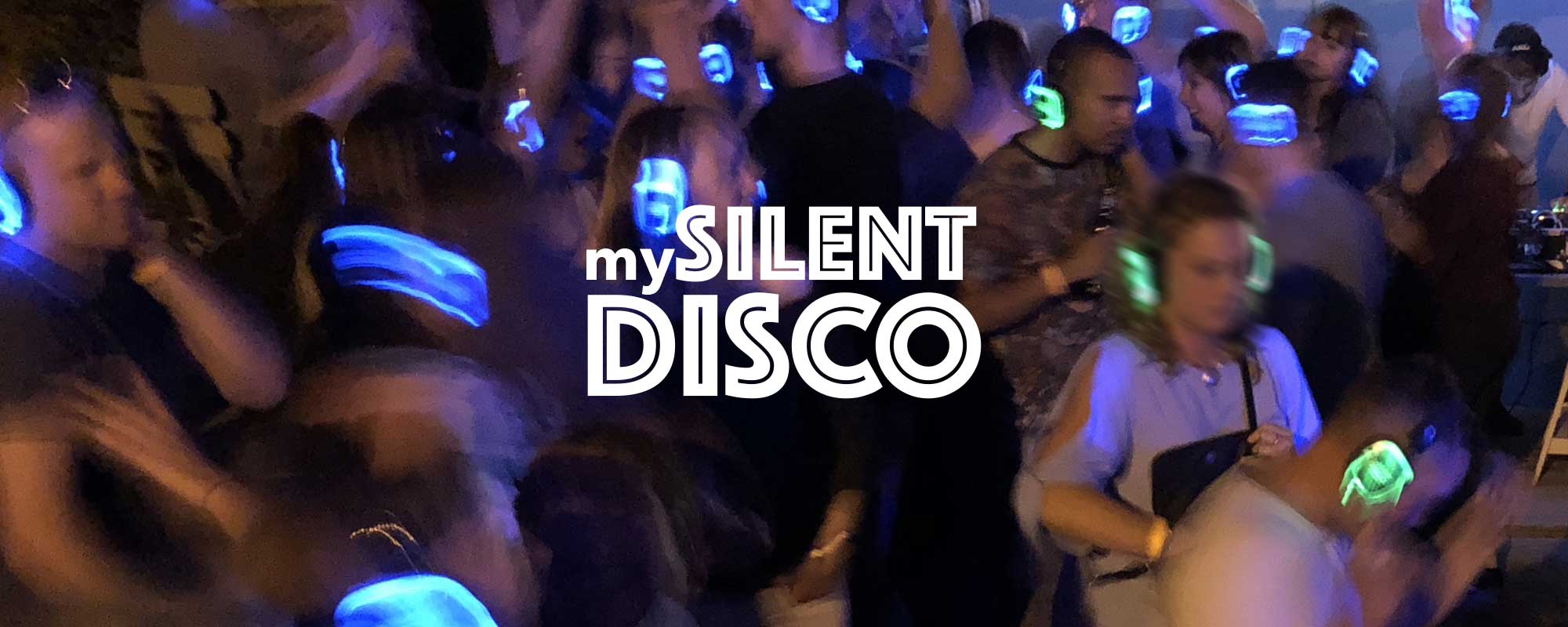 Indoor silent disco event
